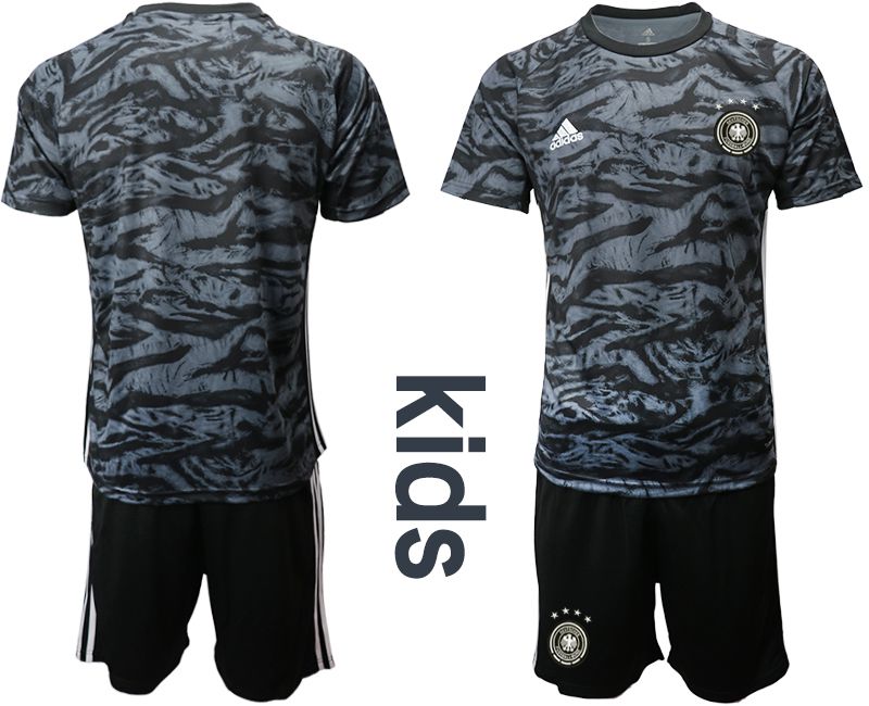 Youth 2019-2020 Season National Team Germany black goalkeeper Soccer Jerseys->germany jersey->Soccer Country Jersey